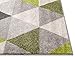 Well Woven Isometry Green & Grey Modern Geometric Triangle Pattern Area Rug Soft Shed Free 5 x 7 (5' x 7') Easy to Clean Stain Resistant