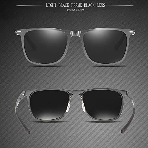 Bircen Driving Polarized Sunglasses for Men Women Al-Mg Metal Frame Ultra Light - Thumbnail 2
