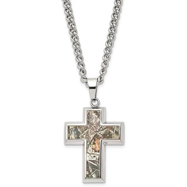 925 Sterling Silver Diamond Filigree Cross Pendant - 41.5x25mm, Textured & Polished, For Women (Necklace Chain Not Included) - View #4