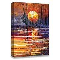 Canvas Wall Art Vintage Oil Painting Canvas Prints Home Artwork Decoration for Living Room,Bedroom - 12x18 inches