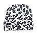 Baby Hats,Canserin Newborn Hospital Leopard Flower Hat (Black)