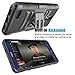 ZTE Max XL Case, ZTE ZMax Pro Holster Clip, ZTE Grand X Max 2 / Imperial Max Case, Tekcoo [Hoplite] [Black] Shock Absorbing Locking Belt Defender Heavy Kickstand Cover for ZTE Kirk Z981 Z988 Z963U