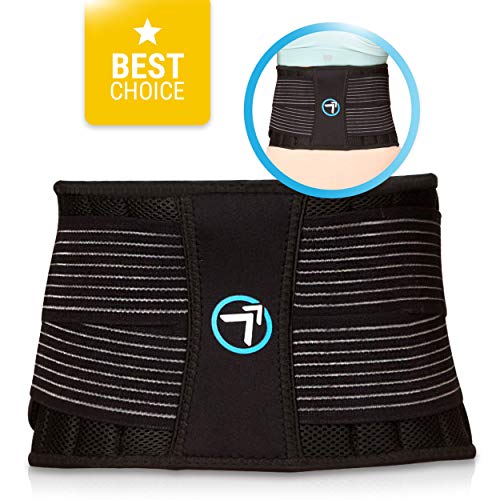 BODYMATE Lumbar Support for Lower Back Pain Relief - Breathable Mesh Back Brace Belt Treatment of Sciatica, Scoliosis, Herniated Disc for Men and Women (Up to 42 Inches)