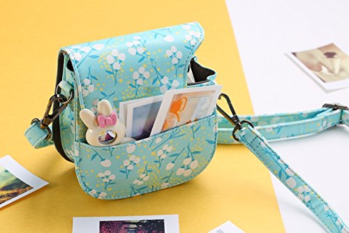 Katia Camera Case Bag for Fujifilm Instax Mini 9 Camera, also for Fujifilm Instax Mini 8 Instant Film Camera, with Accessories Pocket and Strap - Mint A