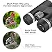 RegeMoudal 12x42 HD Binoculars for Adults, Waterproof Compact Binoculars with Clear Weak Light Vision, Suitable for Bird Watching Hunting Traveling - Prism Bak4 FMC Lens with Smartphone Adapter