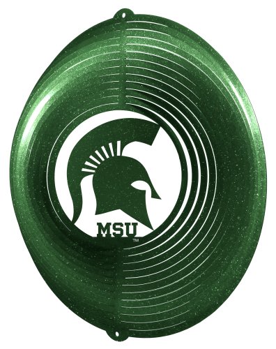 MICHIGAN STATE SPARTANS Circle Swirly Metal Wind Spinner