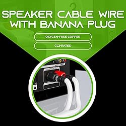 GearIT 10AWG Speaker Cable Wire with Gold-Plated