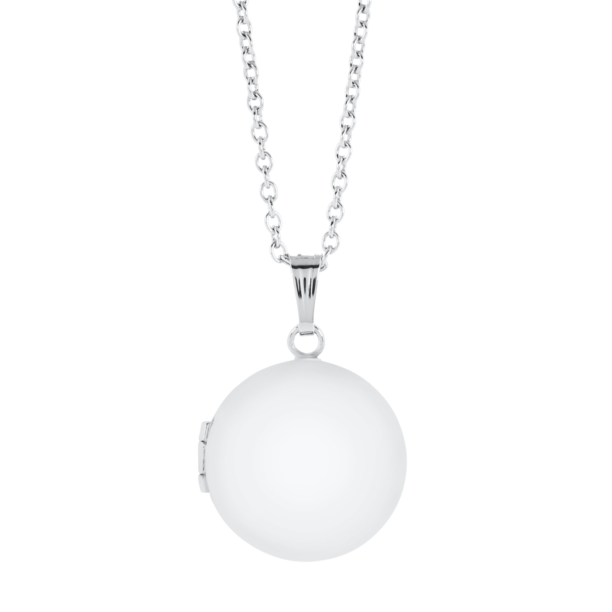Photo 1 of Amazon Essentials Girls Polished Round Locket Necklace, 15" (previously Amazon Collection)
