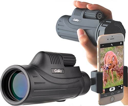 UPC 607994607163, Gosky Pioneer 10X42 Monocular Smartphone Mount Kit -for Birding Travelling Wildlife Secenery Concerts Ball Games-BAK4 Prism FMC Lens Telescope for Bright Crisp Images- Record Beauty in the Phone