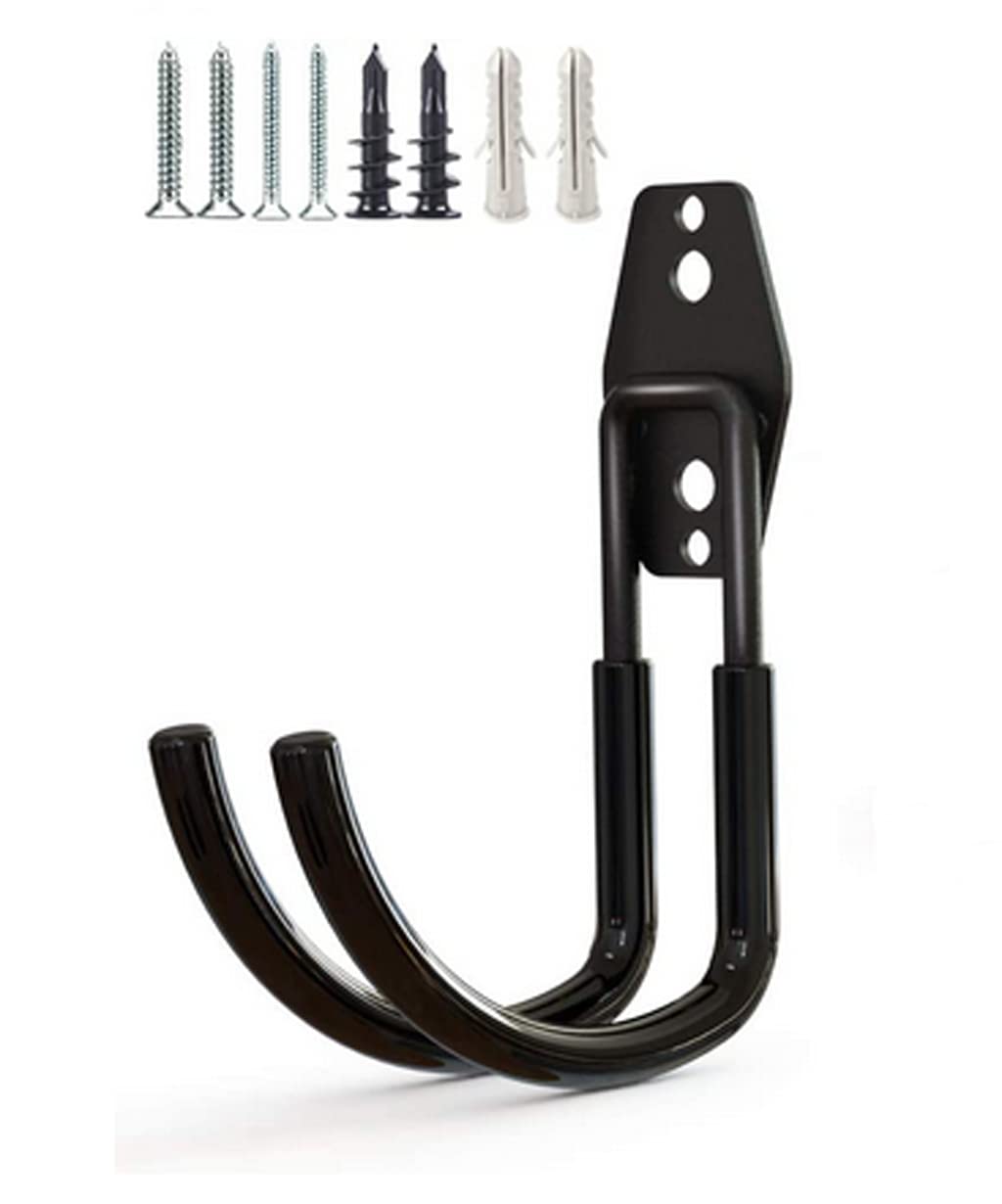 Zoele Wall Mount Baby Stroller Hanger - Baby Stroller Rack Holder, Garage Power Tool Hanger Wall Hook, Steel Garage Tool Storage Organizer Utility Hooks (Black)