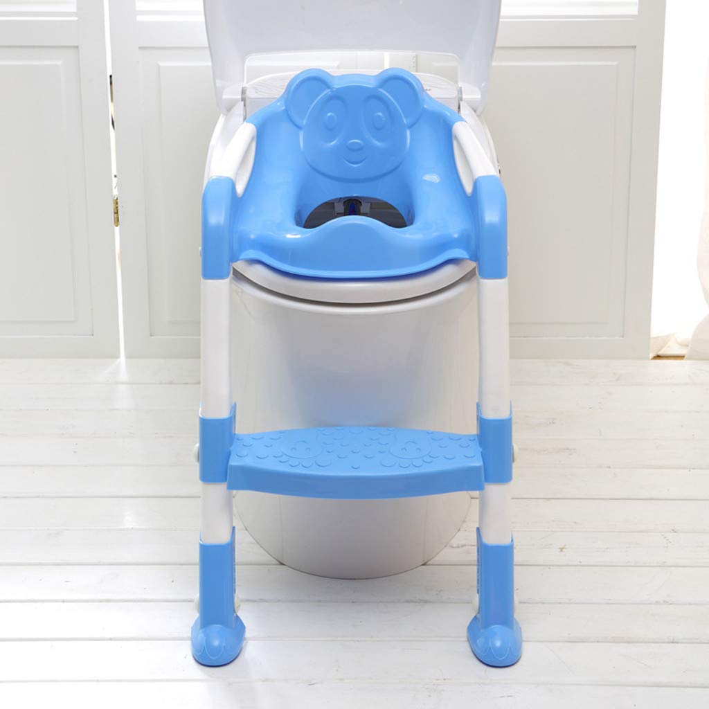 Blue Potty Toilet Trainer Seat with Step Stool Ladder Adjustable Baby Toddler Kid Potty Toilet