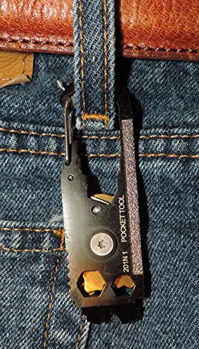 20 in 1 Caribiner Survival Utility Mini Multi-Tool for Camping, Biking, Hiking and EDC