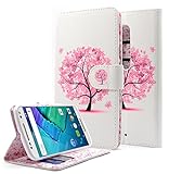 NageBee Moto X Pure Edition Case, [Kickstand Feature] Premium PU Leather Flip Fold Wallet Case with [ID&Credit Card Slot] for Moto X Pure Edition / X Style - Butterfly tree