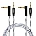 CableCreation 2-Pack 3.5mm Audio Cable 3FT/0.9m, 90 Degree Stereo Jack 3.5mm Aux Cable for Headphone, Phone, 2018 Mac mini, Surface Dock, iPhones, Speaker, Tablets, Laptops, Car Stereo & More