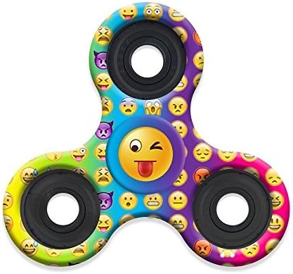 Tri Fidget Hand Spinner, Ultra Fast Bearings, Finger Toy, Great Gift (Emoji)