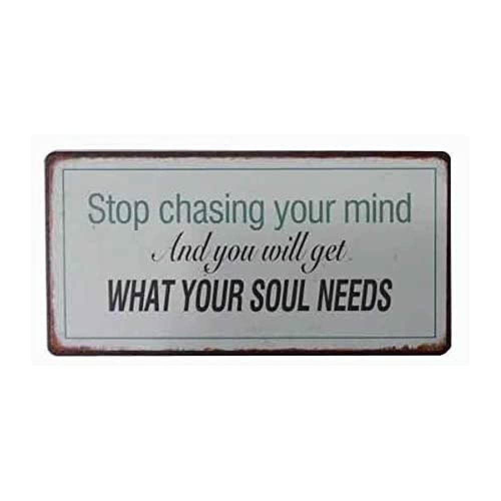 Decorative Fridge Magnet for Home Stop chasing your mind... 5cm x 10cm