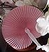 Quasimoon Folding Fans for Weddings - Accordion-Style Round Paper Hand Fans (9-Inch, Pink, 10-Pack) - Ideal as Adult Party Favors, Gifts, and Decorations