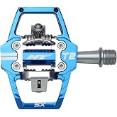 HT Components T2-SX Pedals - Dual Sided Clipless with Platform Aluminum | Blue