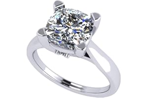 NANA Jewels 1to4ct Simulated Diamond Engagement ring Round-Princess-Cushion-Asscher Solitaire Lucita Cz & Silver