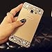 Samsung Galaxy J7 Case Unifone Mobile 3d Handmade Bling Crystal Rhinestone Diamond Hard PC Case for Samsung Galaxy J5 J7 (Samsung galaxy J7, golden) J7 2015 version