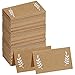 Supla 100 Pcs Place Cards with White Laurel Leaves Kraft Paper Cards Rustic Wedding Table Name Number Blank Table Tent Cards Table Name Tags Table Card Seating Cards Buffet Table Cards