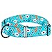 CollarDirect Martingale Collars for Dogs Heavy Duty Floral Pattern Female Safety Nylon Training Wide Collar Flower Design Large Medium (L, Neck Size 15