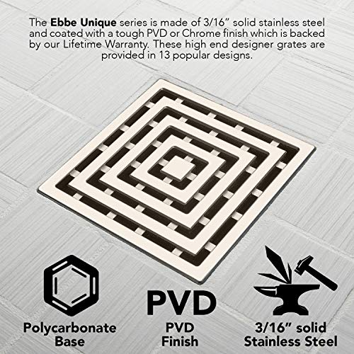 Ebbe E4815 Frames Brushed Stainless Unique Series Grate - Thumbnail 4