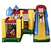 Costzon Inflatable Bounce House, Mighty Castle Bouncer with Long Slide, Climbing Wall, Jumping Area, Basketball Rim, Including Oxford Carry Bag, Repairing Kit, Stakes (with Blower)