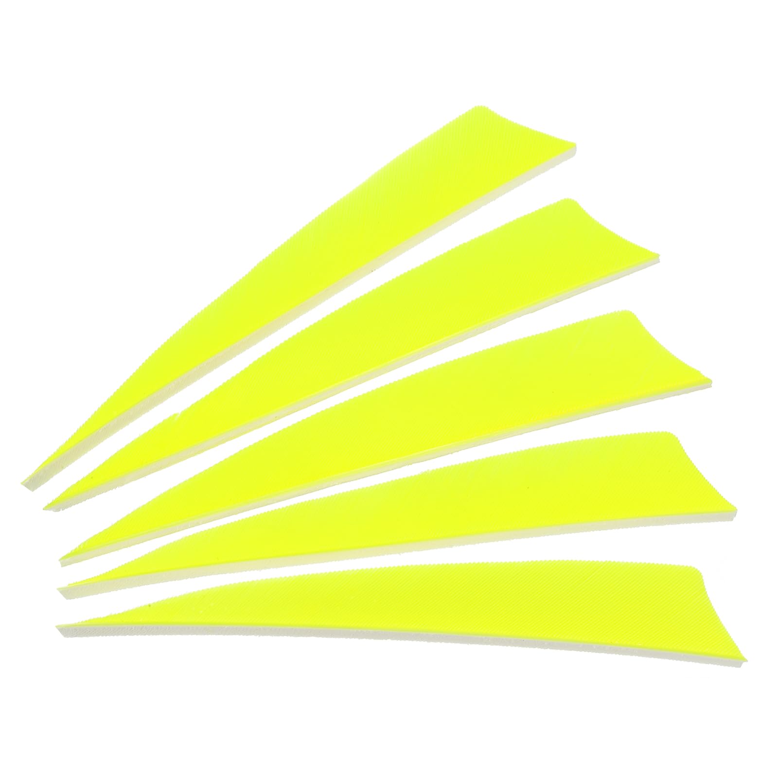 PATIKIL Arrows Vanes 50 Pack 4 Inch Arrow Turkey Feather Fletch Right Wing Fletching Fluorescent Yellow for DIY Target Shooting