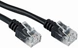 ASNQ ADSL Ultra High-Speed Modem Cable RJ11 to RJ11 5m Black