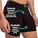 Ejis Sweat Defense Boxer Brief | Comfort Pouch | Sweat Proof Micro Modal (Medium, Black)