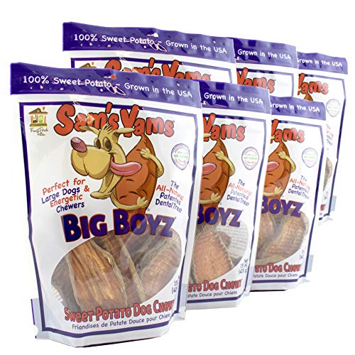 Sam's Yams Sweet Potato Dog Chewz 6 Pack Value Pack Big Boyz 15oz