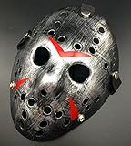 Gmasking Friday The 13th Horror Hockey Jason Vs. Freddy Mask Halloween Costume Prop (Sliver-Black) ()