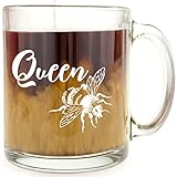 Queen Bee - Glass Coffee Mug