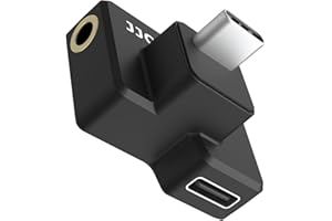 Dual USB-C 3.5mm Mic Adapter for DJI Osmo Action 1 Camera with Charging and Data Transferring, Audio Adapter Vlogging Accesso