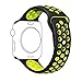 Zantec For Apple Watch Band 38mm, Soft Silicone Band Replacement for Apple Watch Band Series 2, Series 1,iWatch Nike+,Sport,Edition,Replacement Strap band (Black+Volt Yellow)
