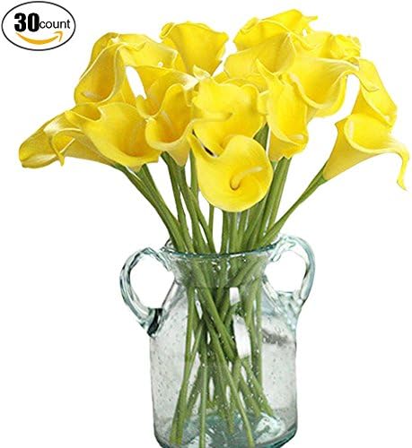 XHSP 30 pcs Real-touch Artificial Callalily Flowers Home Wedding Party Decor
