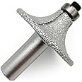 SHDIATOOL 1/2 Inch Shank Round-Over Router Bits 18MM Radius Corner Rounding Edge-Forming Marble Granite Quartz Stone