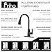 Friho Commercial High Arch Antique Brass Single Lever Lead Free Pull Down Pull Out Spray Oil Rubbed Bronze Kitchen Sink Faucet, ORB Kitchen Faucets With Deck Plate