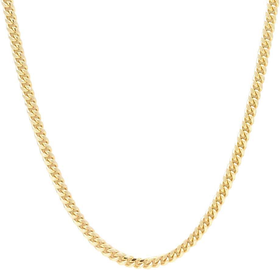 Gold chain necklace, 6MM Miami Cuban chains gold plated, Mens chain necklace 18-24inch available.