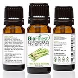 BioFinest Lemongrass Oil - 100% Pure Lemongrass Essential Oil - Therapeutic Grade - Premium Quality - Best For Aromatherapy & Massage, Anxiety & Stress Relief - FREE E-Book (10ml)