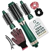 Asani Multipurpose Hot Air Brush - Blow Dryer with Interchangeable Heads for Curling, Straightening, and Volumizing, Heated Styling Brush for All Hair Types