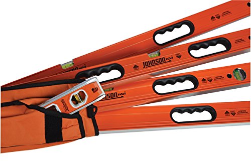 Johnson Level & Tool Ultra Level Set Kit 78"/48"/32"/24" Torpedo Level and Soft-Sided Carrying Case