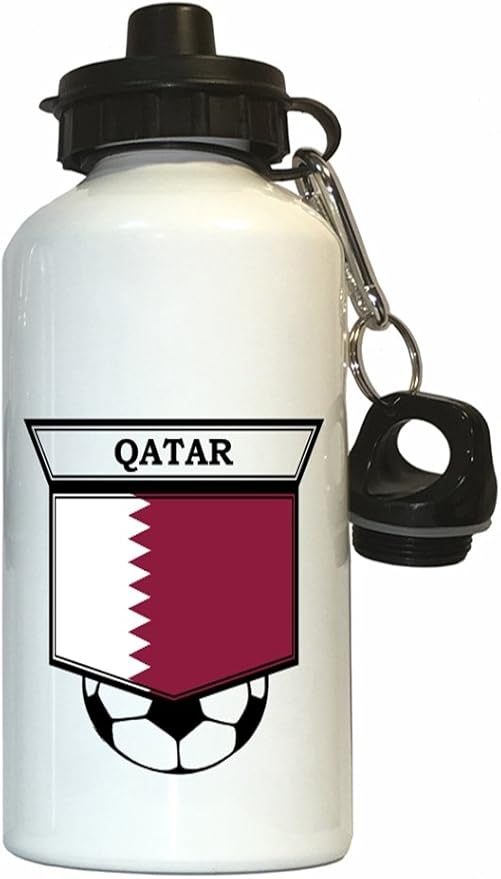 Custom Image Factory Qatari Soccer Water Bottle White