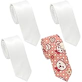 ZUYYON Sublimation Blank Tie for Men Polyester Neckties Heat Transfer Blank Necktie DIY Decorative Costume Men's Neckwear Tie