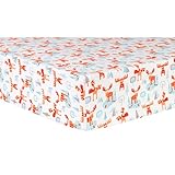 Trend Lab Winter Moose Deluxe Flannel Fitted Crib Sheet