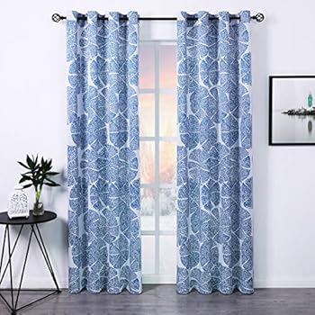 SHIELD CREATOR Blackout Curtains 2 Panels 52x63 Geometric Print Pattern Curtains Thermal Insulated Grommets Drapes for Bedroom