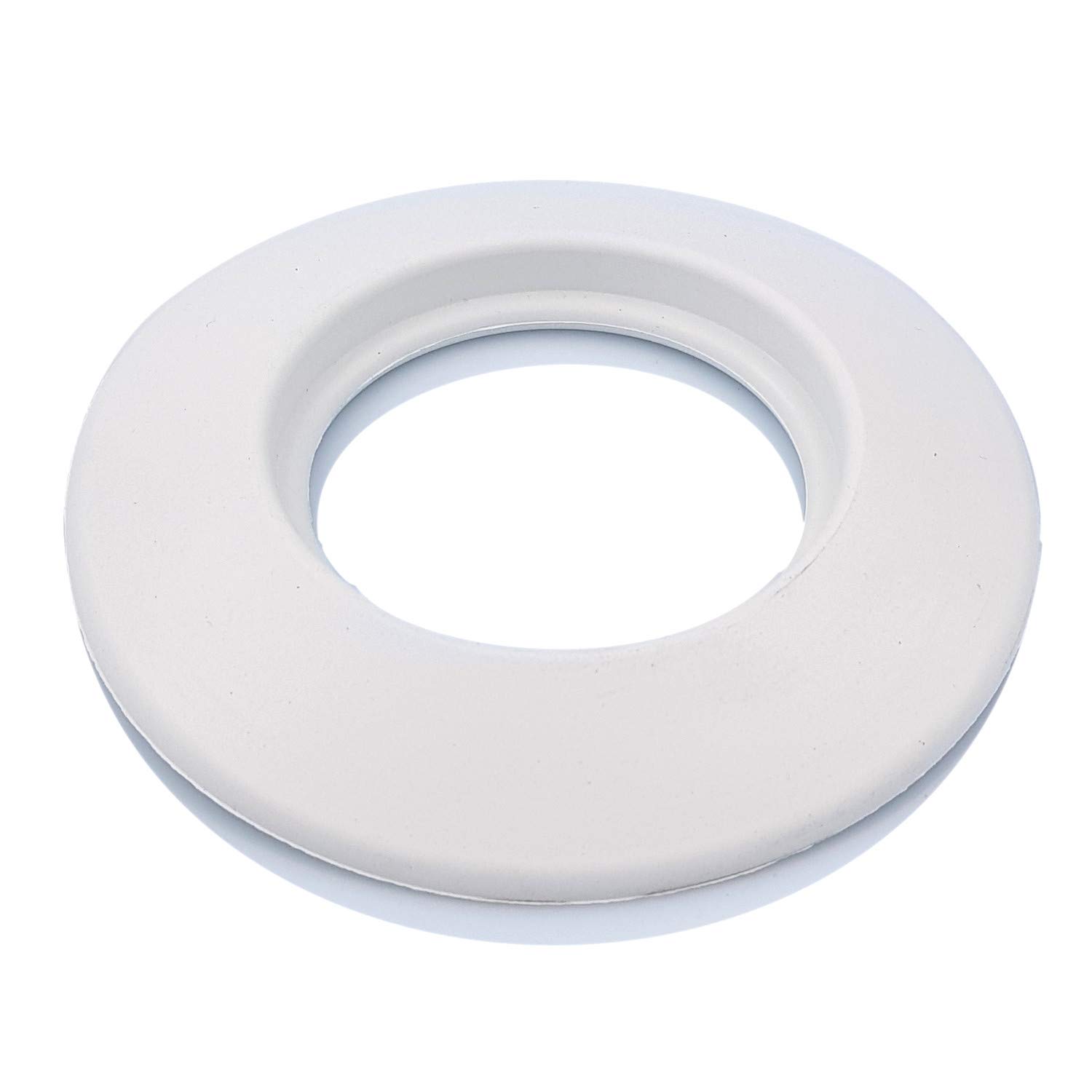 TYGERIX® DN 80 mm / 8 cm / 3 1/8" (3.15 inch) White Rubber Wall Cover Rosette | Universal and Flexible | Temperature Resistant | Hole Cover | Flue Collar | for Boiler Stove and Pipes