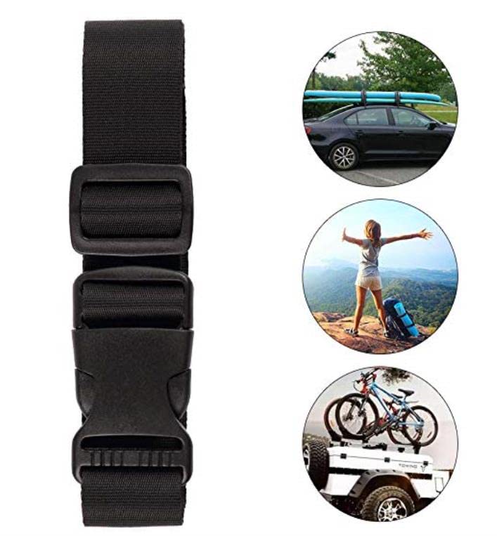 Utility Straps with Buckle 72" Lx1.25 W QuickRelease Adjustable Nylon