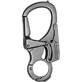 Ahiller Double Lock Carabiner Clip, Tungsten Steel Tip Keychain for Outdoor | 3.3-inch Heavy Duty Zinc Alloy Multi Tool Carabiner, Portable EDC Key Ring for Camping, Hiking &amp; Backpack Use